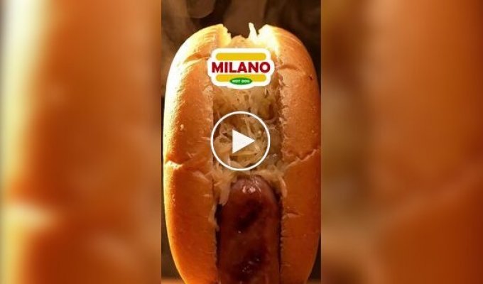 Unusual hot dog ad