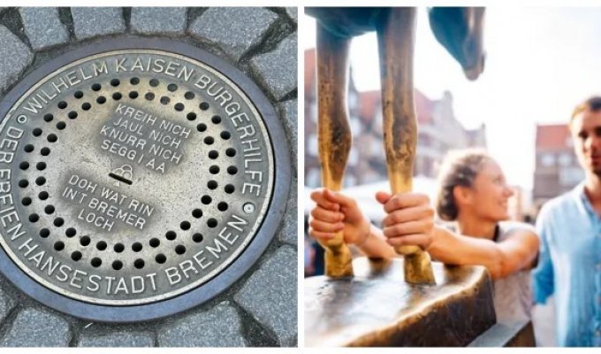 Bremen hole: a magic piggy bank near the city hall (6 photos + 1 video)