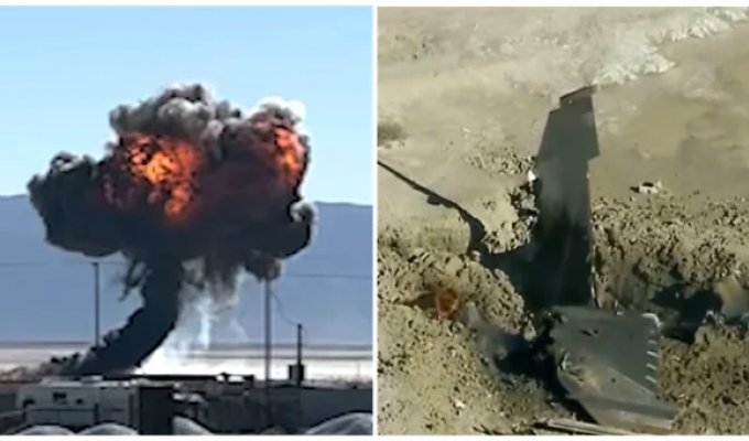 An F-16 fighter jet crashed during a training flight in the US (2 photos + 1 video)