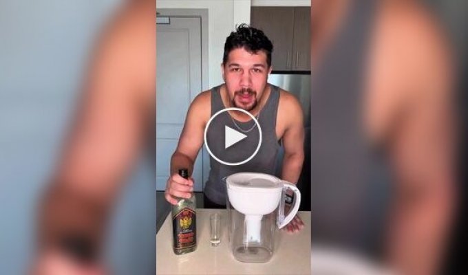 A water filter improves the taste of alcohol