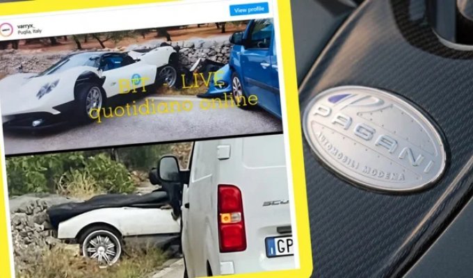 Horacio Pagani's personal car crashed during the brand's rally (2 photos)