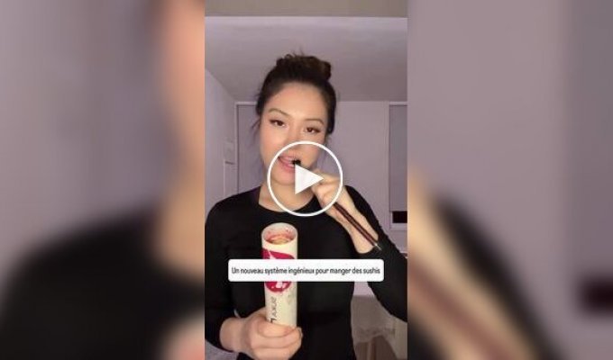 A tube for eating rolls on the go