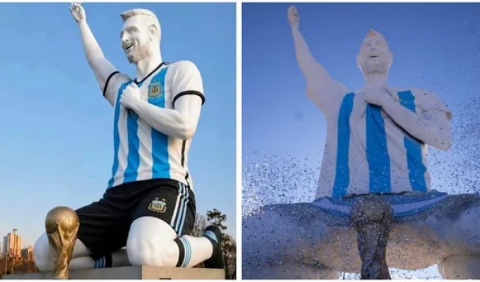 World's tallest Lionel Messi statue unveiled in Argentina (2 photos + 2 videos)