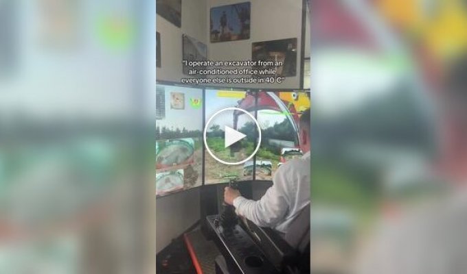 Excavator driver works remotely