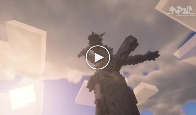 Школьники построили в Minecraft копию памятника «Родина-мать»