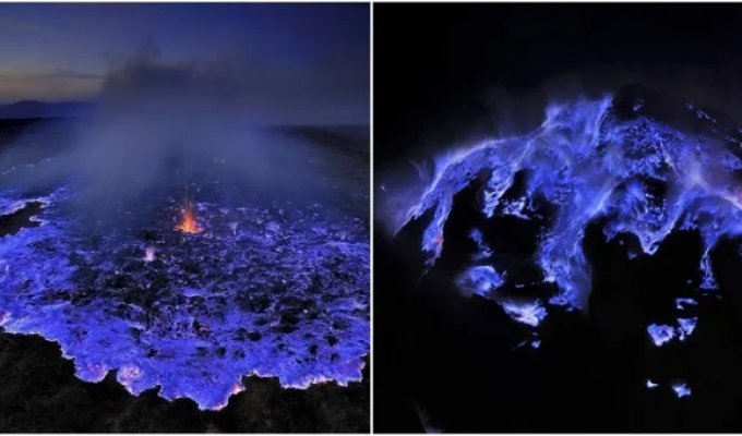 The Kawah Ijen phenomenon: why an Indonesian volcano spews blue-violet flames (3 photos + 3 videos)
