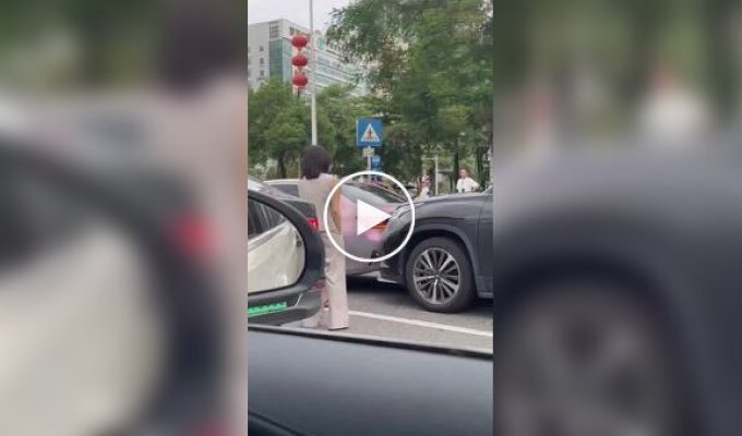 Китайские бои без правил после ДТП
