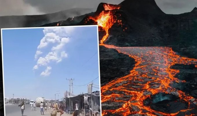 Ethiopia's Haili Gubbi volcano erupted for the first time in 10,000 years (2 photos + 1 video)