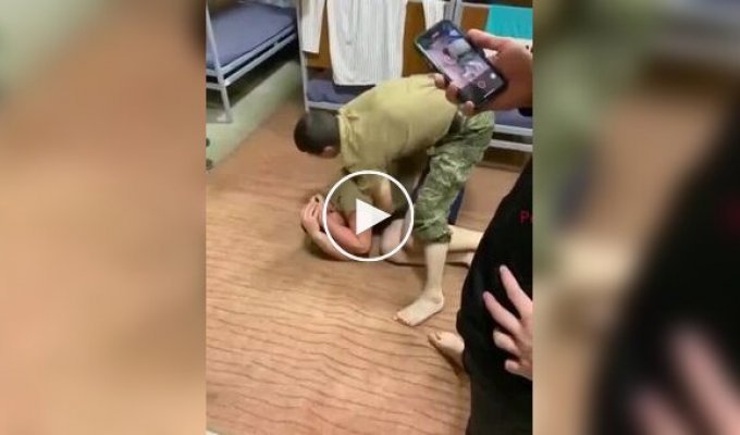 Russian conscripts from the Caucasus beat up a Russian colleague in the barracks