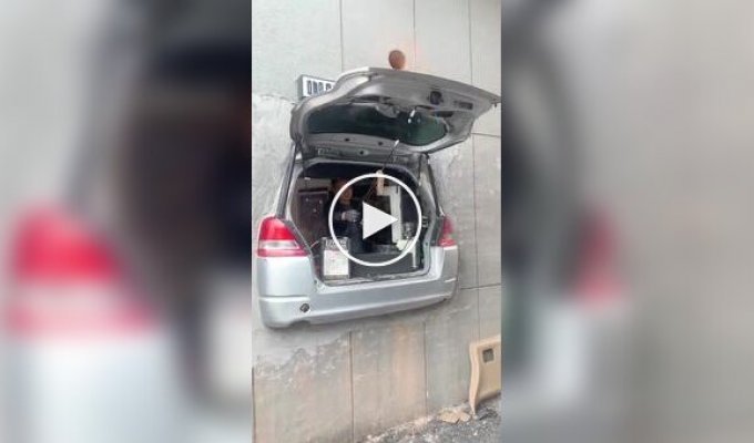 A coffee shop where a car has become part of the interior