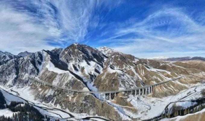 The world's longest road tunnel opens in China (3 photos)