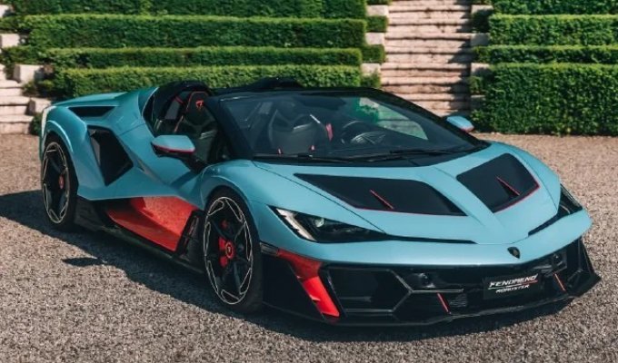 Lamborghini unveiled the hybrid Fenomeno Roadster - the most A powerful convertible supercar from the brand (4 photos)