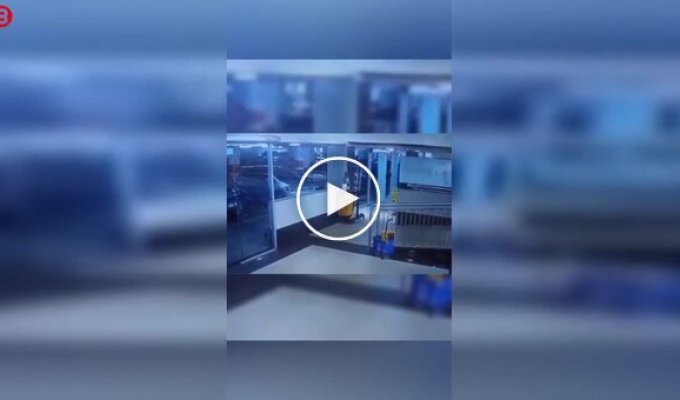 A direct route to the mall: a female driver in Paraguay drove onto an escalator