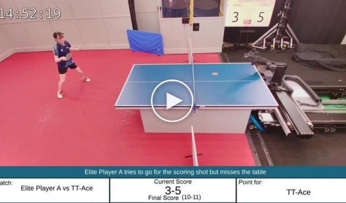 A robot that plays table tennis like a pro