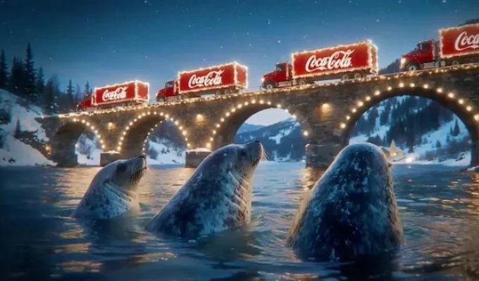 New Coca-Cola New Year's ad (1 photo + 2 videos)