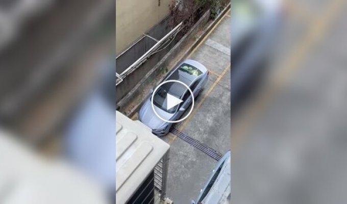 Spontaneous combustion of a Chinese electric car