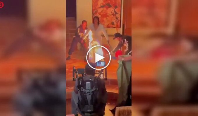 71-летняя каскадерша загорелась на съемках и установила рекорд