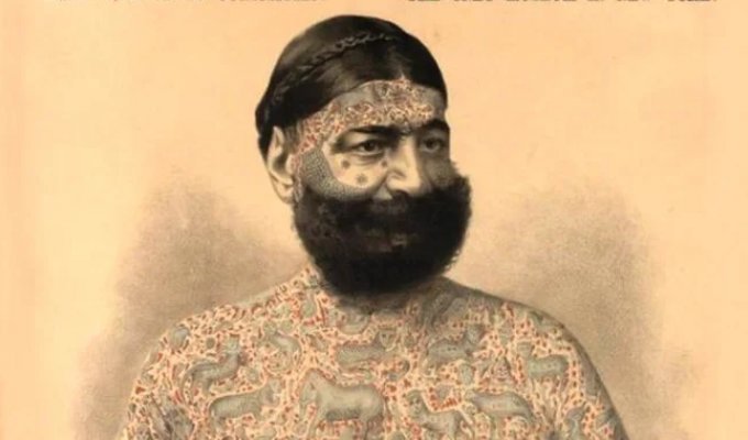 Prince Costentenus: How a Talented Impostor Made a Fortune Off His Tattoos (7 Photos)