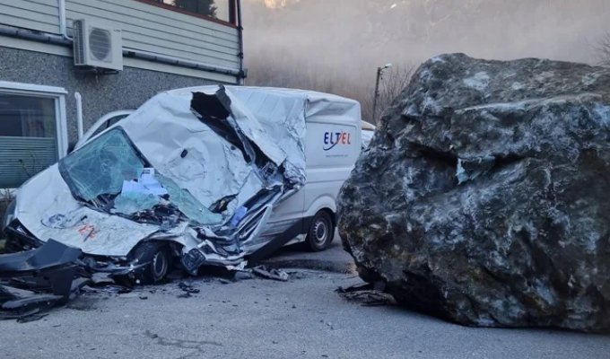 Камнепад в Норвегии и его последствия (5 фото + 1 видео)