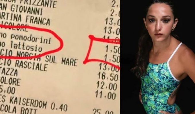 An Italian sportswoman had to pay extra for refusing pizza ingredients (5 photos)