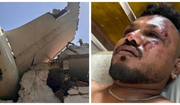 Rescuers found the only survivor of a plane crash in India (4 photos + 3 videos)