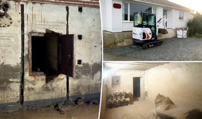 A British family discovered a Nazi bunker from World War II under their house (10 photos + 1 video)