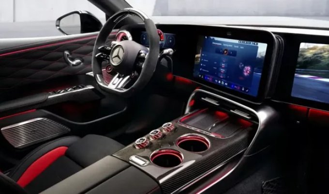 Mercedes-Benz показал интерьер нового электросуперкара AMG GT (9 фото)