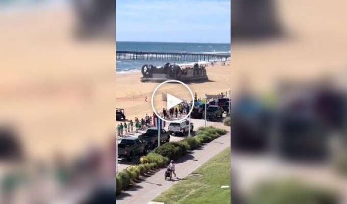 Power on an Hovercraft: Impressive Maneuvers of a Huge Vessel