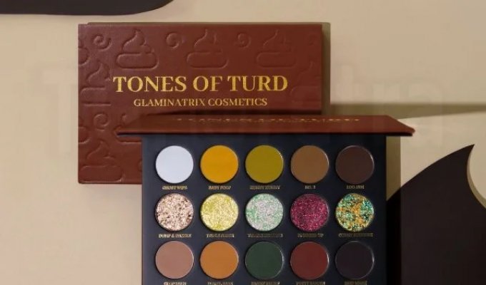 Australian cosmetics brand Glaminatrix released an eyeshadow palette with feces shades (3 photos)