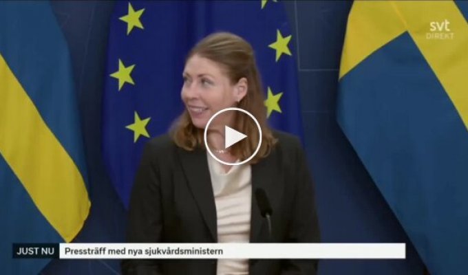 Swedish health minister faints during press conference