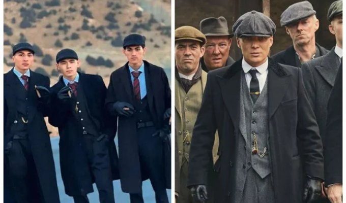 Четырёх афганцев арестовали за косплей "Острых козырьков" (3 фото + 1 видео)