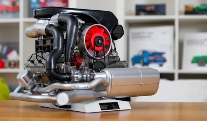 Porsche 911 Turbo engine turned into a home construction kit (4 photos)