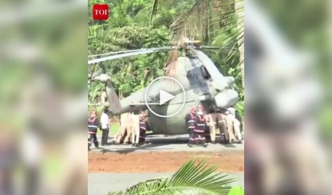 Вертолет с президентом Индии увяз в незастывшем асфальте