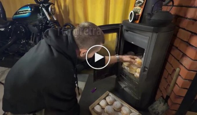It's more profitable this way: a Pole heated his house with donuts