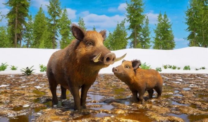 The next game of the year is Wild Terrain, where you play as a wild boar in a post-apocalyptic forest (8 photos + video)