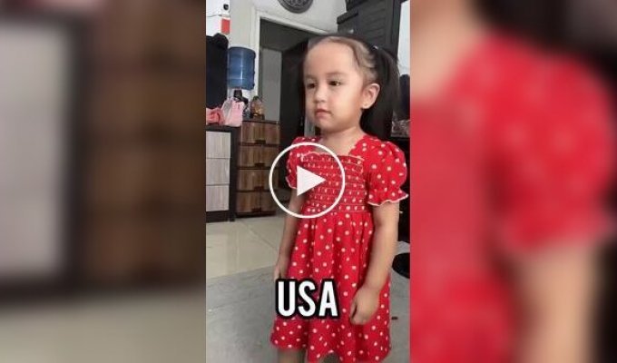 A girl showed how movie characters from different countries dodge bullets