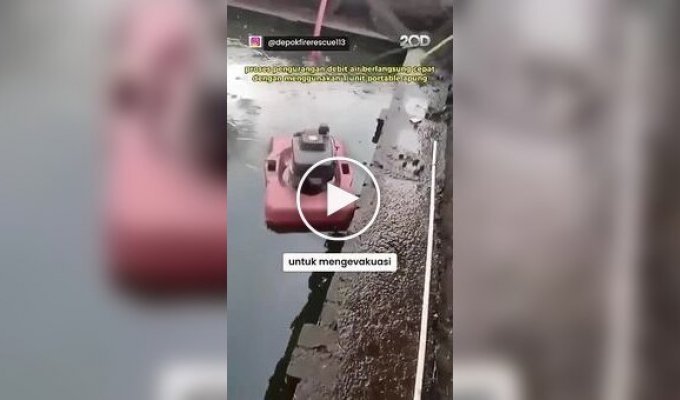 Firefighters drained a pond to get a smartphone