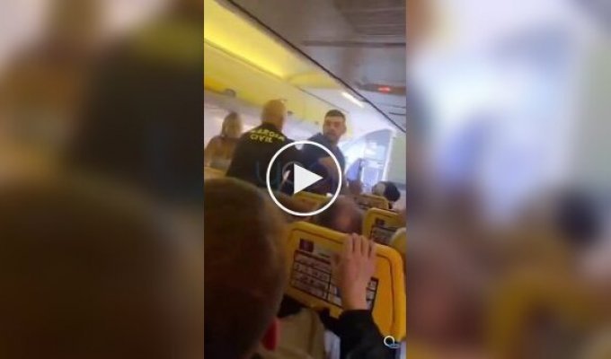 Police officers removed drunk men from a plane flying to a bachelor party