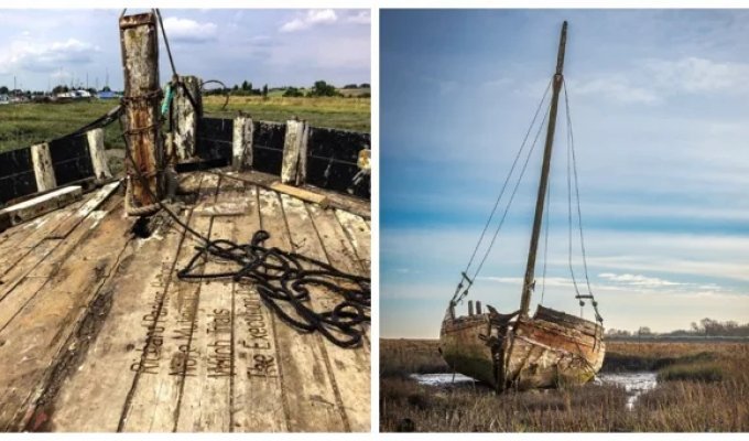 Epitaph boat in the Essex marshes (11 photos)