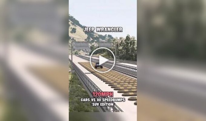 Как разные машины преодолеют лежачих полицейских