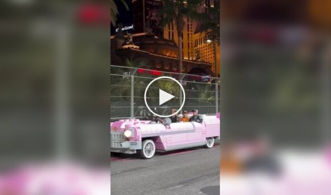 Formula 1 winners drove to the podium in a Lego car