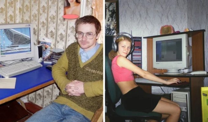 20 shots from the past, where people show their first computers (21 photos)