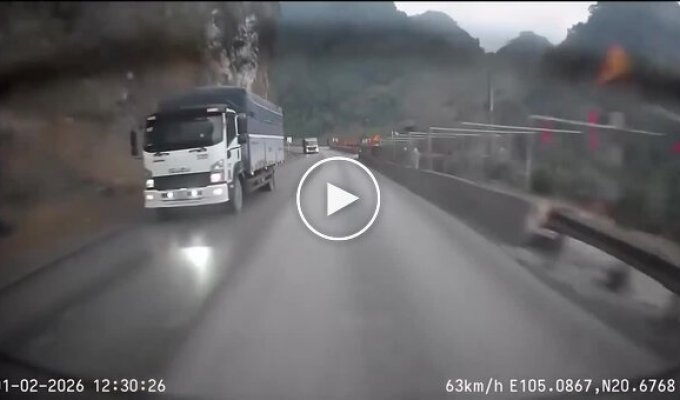 Brake failure during descent from a mountain pass