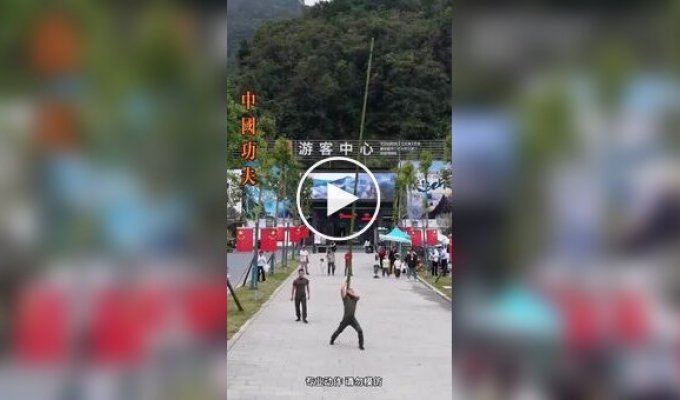 What happens if you give Chinese acrobats a bamboo trunk