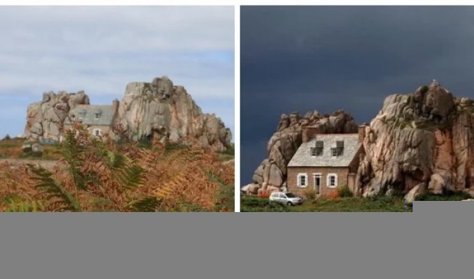 Два валуна, одна крыша и судебный иск: история самого неудобного дома в Бретани (14 фото + 1 видео)