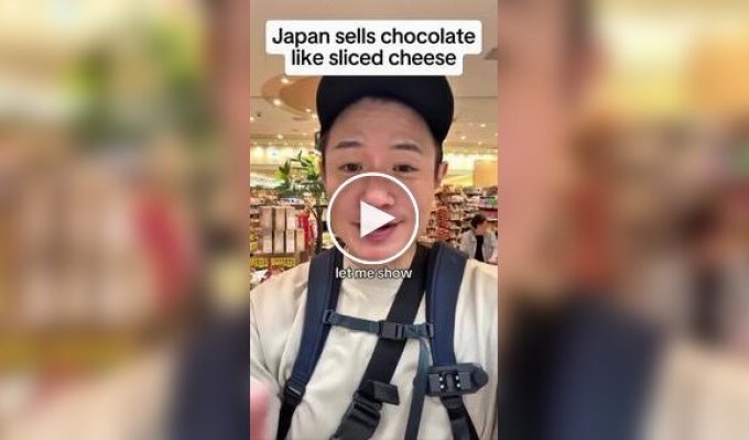 In Japan, they sell chocolate in slices