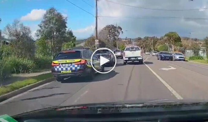 Підрізав поліцейського і відразу попався