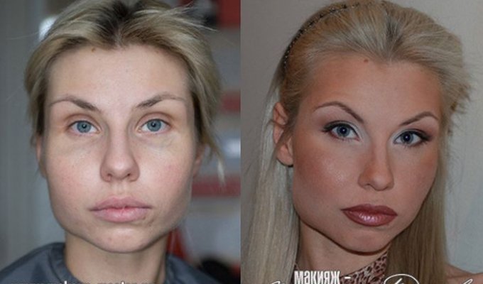 До та після макіяжу (42 фото)