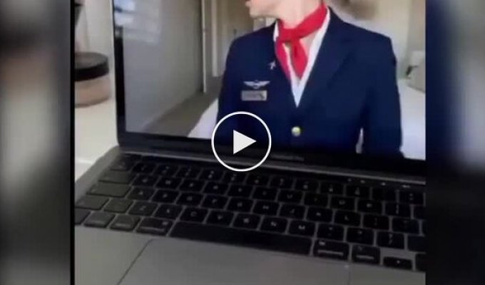 An unexpected moment during an online interview