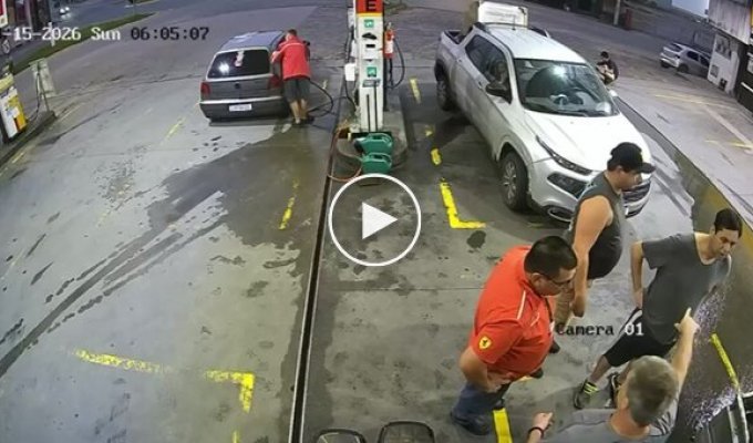 Мужчина пытался спалить заправку в Бразилии